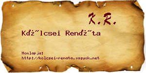 Kölcsei Renáta névjegykártya