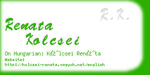 renata kolcsei business card